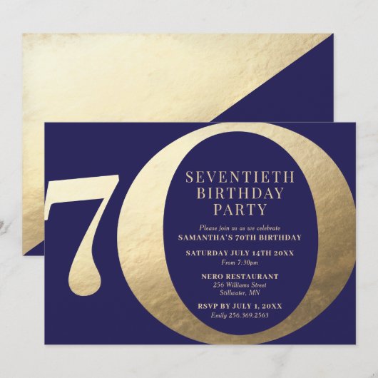 Uitnodiging 70-jarig bedrijfsjubileum (Voorkant / Achterkant)