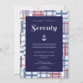 Uitnodiging 70e verjaardag - Seventy Nautical Cust (Voorkant)