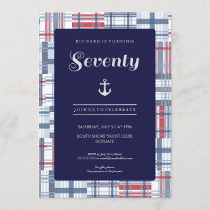 Uitnodiging 70e verjaardag - Seventy Nautical Cust