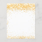 Uitnodiging 70ste verjaardag wit goud glitters bud flyer (Achterkant)