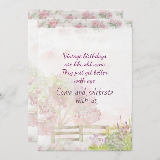  uitnodiging 75e verjaardag (Voorkant / Achterkant)