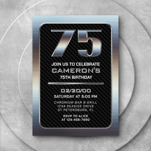 Uitnodiging 75e verjaardag man