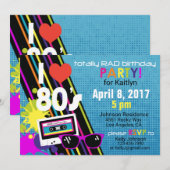 Uitnodiging 80-jarige verjaardag (Voorkant / Achterkant)