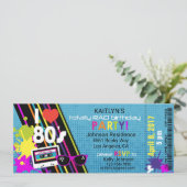 Uitnodiging 80-jarige verjaardag (Staand voorkant)