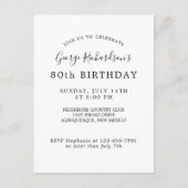Uitnodiging 80e verjaardagsfeest (Voorkant)