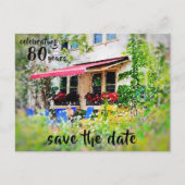 Uitnodiging 80ste verjaardagsfeestje Save the Date (Voorkant)