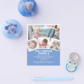 UITNODIGING 8E VERJAARDAG FOTOCOLLAGE JONGEN MEISJ FLYER (Enkel)