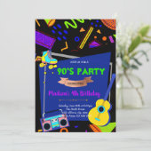 Uitnodiging 90's verjaardagsfeest (Staand voorkant)