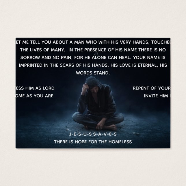 Uitnodiging aan Christus Visitekaartje (Voorkant)