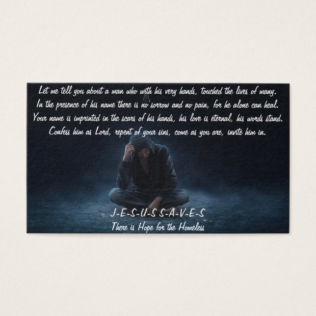 Uitnodiging aan Christus Visitekaartje (Voorkant)