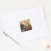 Uitnodiging aan de Dance Vierkante Sticker (Envelop)
