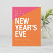 Uitnodiging, aanbod en moderne nieuwjaarsdag kaart (Staand voorkant)