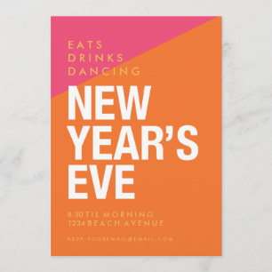 Uitnodiging, aanbod en moderne nieuwjaarsdag kaart