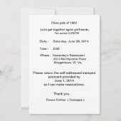 Uitnodiging, aangepast 1963 Uitnodiging voor belle (Achterkant)