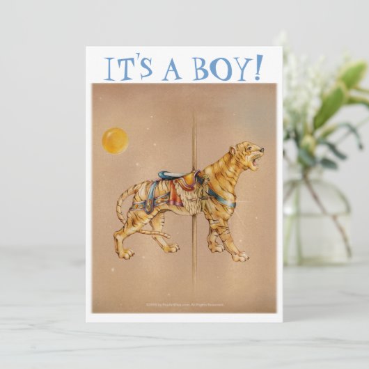 Uitnodiging - Aankondiging Kaarten - Carrousel Tig (Staand voorkant)