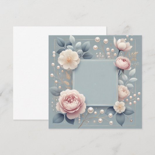 Uitnodiging Aankondiging Something Blue (Voorkant / Achterkant)