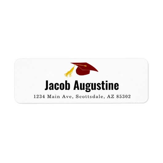 Uitnodiging/Aankondiging van de Graduation Party Etiket (Voorkant)