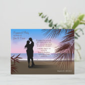 Uitnodiging/aankondiging van het Verloving van tro Kaart (Staand voorkant)