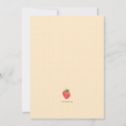 Uitnodiging Aardbeien Plukfeestje (Achterkant)