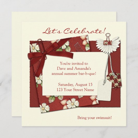 Uitnodiging aardbeienzomer (Voorkant / Achterkant)