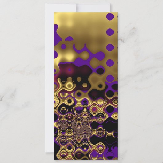 Uitnodiging Abstract Goud Paars Zwart (Voorkant)
