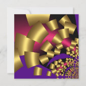 Uitnodiging Abstract Gouden Confetti (Voorkant)