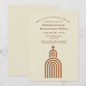 Uitnodiging Abstracte Kathedraal Wijding Ceremonie (Voorkant / Achterkant)