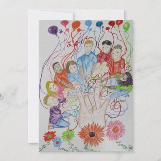 Uitnodiging, adoptie-Baby, douche voor kinderen Kaart (Voorkant)