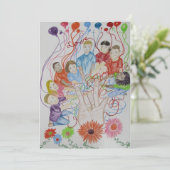 Uitnodiging, adoptie-Baby, douche voor kinderen Kaart (Staand voorkant)