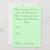 Uitnodiging, adoptie-Baby, douche voor kinderen Kaart (Achterkant)