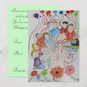 Uitnodiging, adoptie-Baby, douche voor kinderen Kaart (Voorkant / Achterkant)