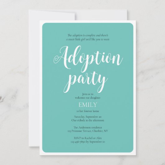 Uitnodiging Adoptieaankondigingsfeest (Voorkant)