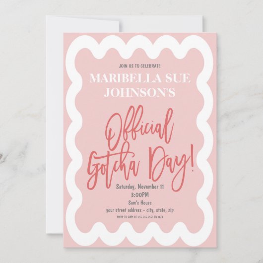 Uitnodiging adoptiepartij (Voorkant)