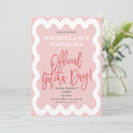 Uitnodiging adoptiepartij (Staand voorkant)