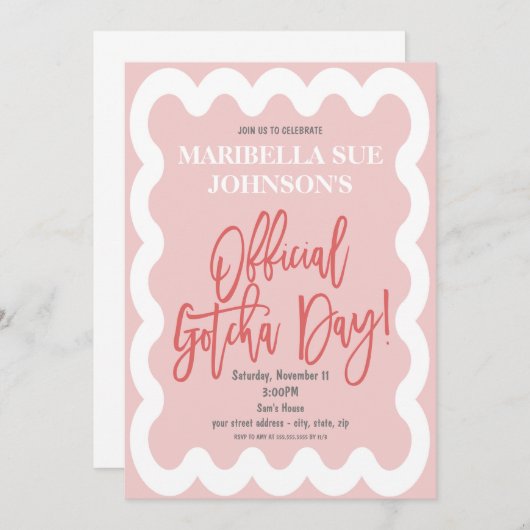 Uitnodiging adoptiepartij (Voorkant / Achterkant)