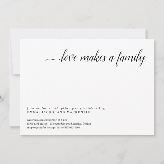 Uitnodiging adoptiepartij (Voorkant)