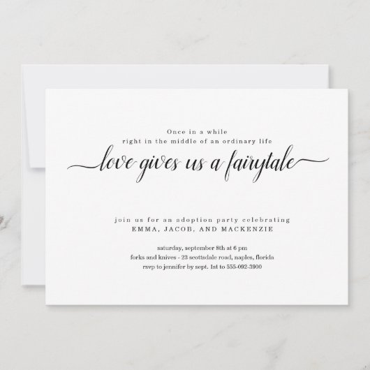 Uitnodiging adoptiepartij (Voorkant)