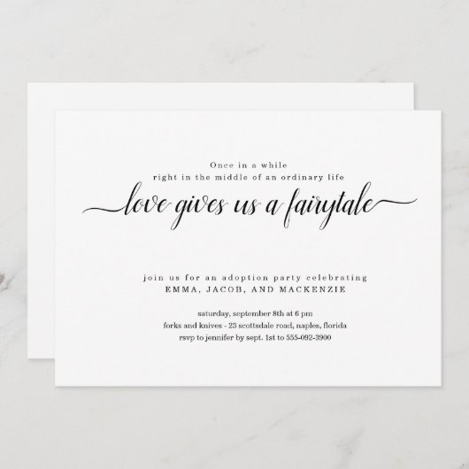 Uitnodiging adoptiepartij (Voorkant / Achterkant)