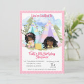 Uitnodiging Afrikaanse Amerikaanse Birthday Party (Staand voorkant)