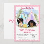 Uitnodiging Afrikaanse Amerikaanse Birthday Party (Voorkant / Achterkant)