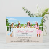 Uitnodiging Afrikaanse Amerikaanse Bridal Brunch (Staand voorkant)