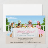 Uitnodiging Afrikaanse Amerikaanse Bridal Brunch (Voorkant / Achterkant)
