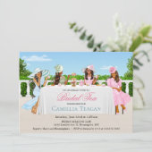 Uitnodiging Afrikaanse Amerikaanse Bridal Tea Part (Staand voorkant)