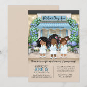 Uitnodiging Afrikaanse Amerikaanse Spa Party (Voorkant / Achterkant)