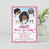 Uitnodiging Afrikaanse Amerikaanse Spa Party (Staand voorkant)
