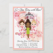 Uitnodiging Afrikaanse Amerikaanse Spa Party (Voorkant)