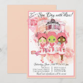 Uitnodiging Afrikaanse Amerikaanse Spa Party (Voorkant / Achterkant)