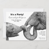 Uitnodiging Afrikaanse Elephants Party (Voorkant)