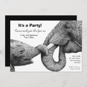 Uitnodiging Afrikaanse Elephants Party (Voorkant / Achterkant)
