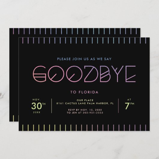 Uitnodiging afscheid (Voorkant / Achterkant)